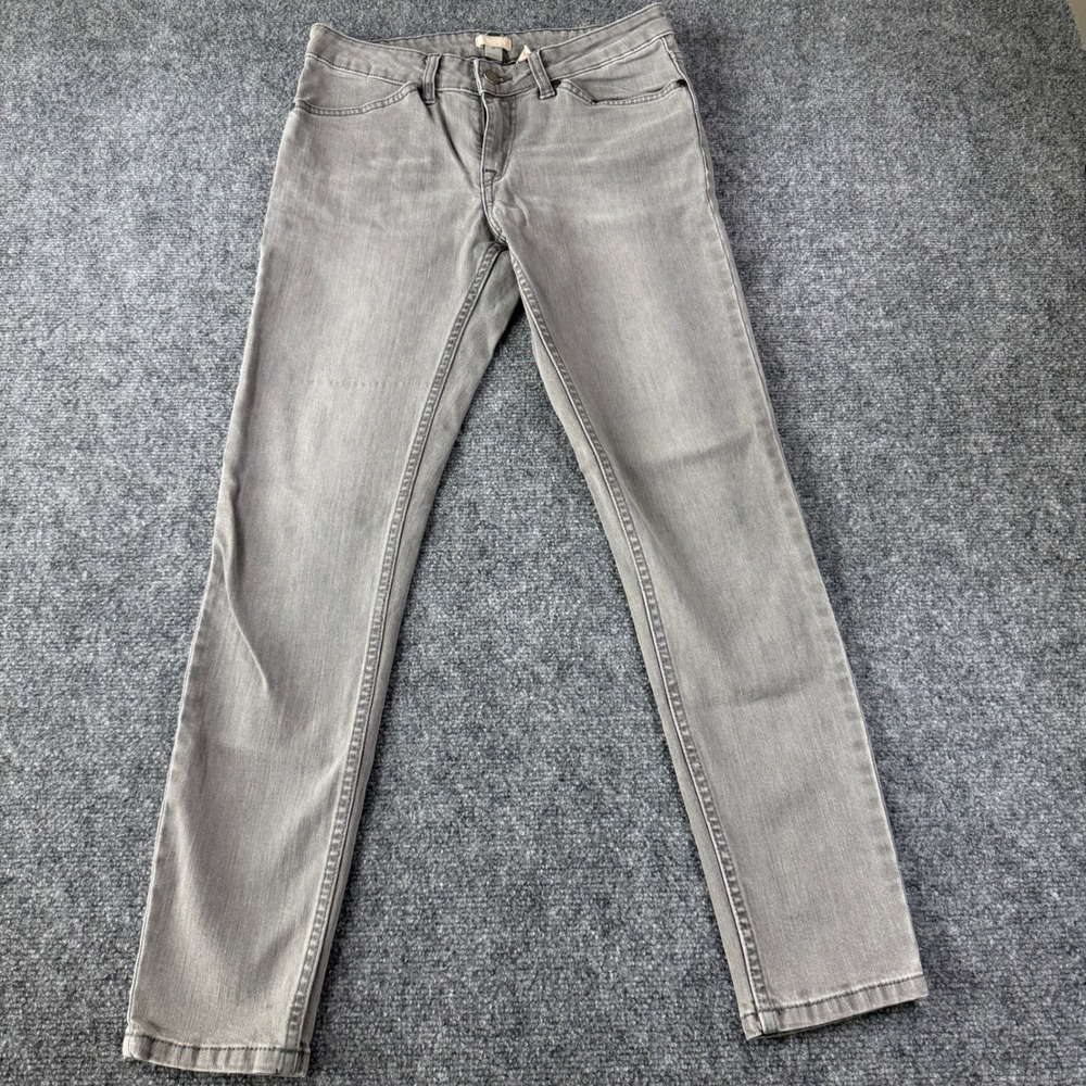 Roxy Jeans Skinny Gray Low Rise Stretch Denim Size 27 Y2K
